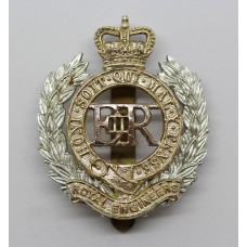 Royal Engineers Anodised (Staybrite) Cap Badge - Queen's Crown