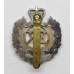 Royal Engineers Anodised (Staybrite) Cap Badge - Queen's Crown