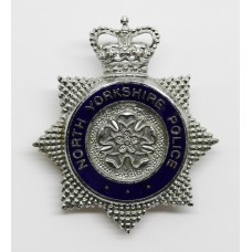 North Yorkshire Police Senior Officer's Enamelled Cap Badge - Queen's Crown