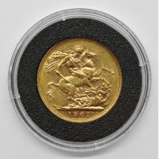 1902 P Edward VII 22ct Gold Full Sovereign Coin (Perth Mint)